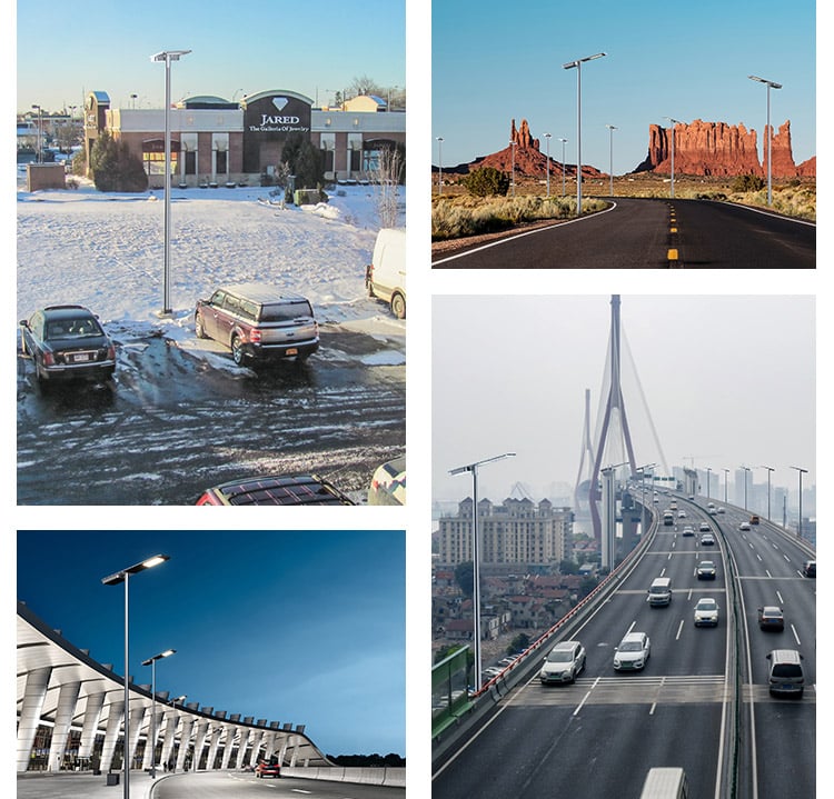 Model Basalt series SSL-912 integrated solar street light Scenes to be used
