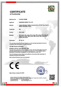CE CERTIFICATEof Conformity