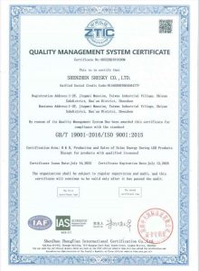 QUALITY MANAGEMENT SYSTEM CERTIFICATE